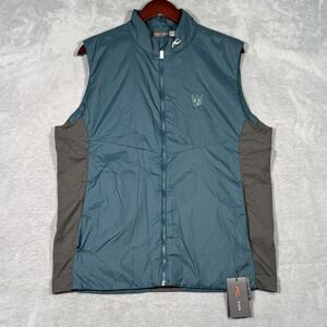 KJUS Radiation Vest Mens L 52 Blue Insulated Full Zip Golf Lightweight